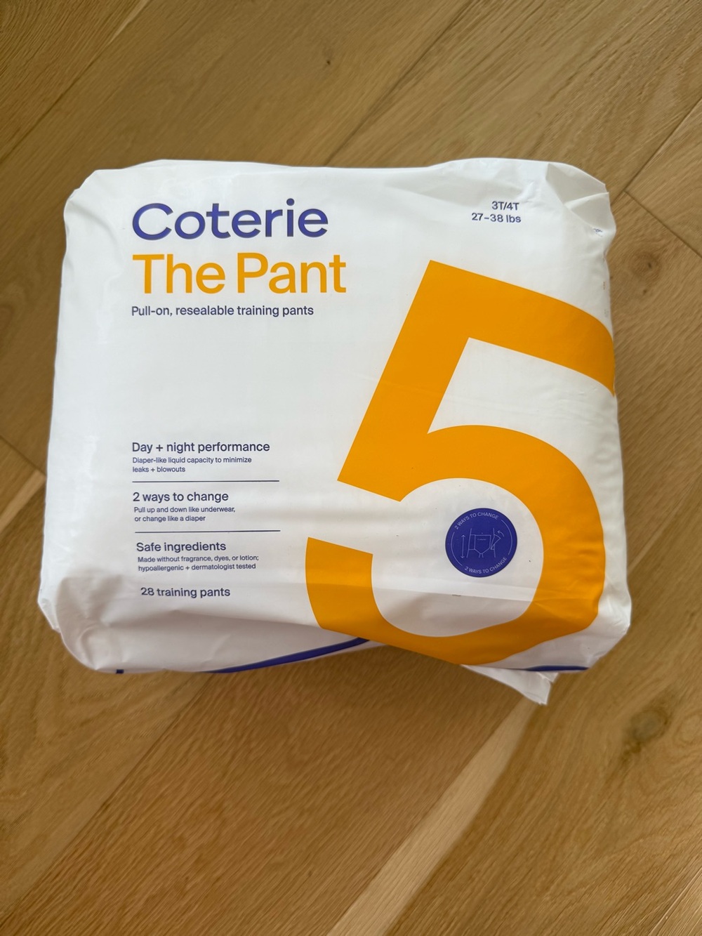 NEW Coterie The Pant Pull-On Training Pants - Size 5 (3T/4T, 27-38 pounds)